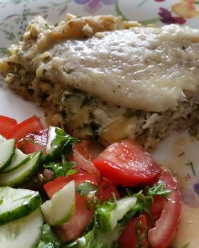 Хек, запеченный с сыром в фольге