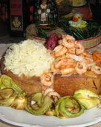 Креветки с рисом в подкове счастья Китайская стена