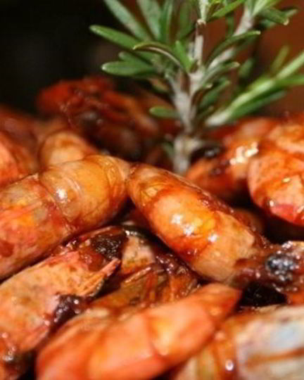 Рецепт креветок с розмарином