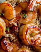 Креветки с соевым соусом и чесноком