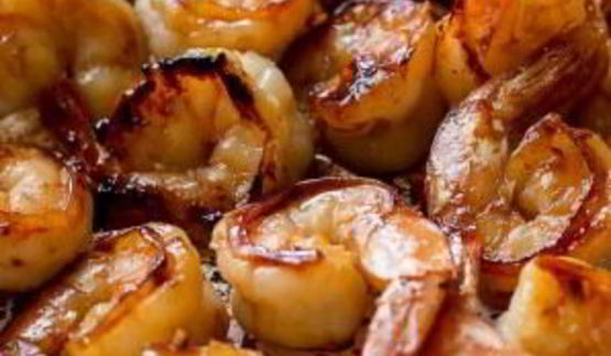 креветки с соевым соусом и чесноком