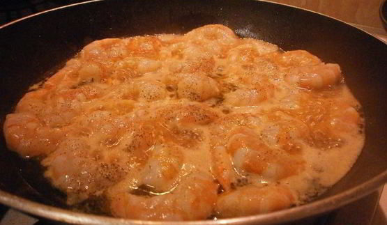 креветки в бренди с гарниром из овощей