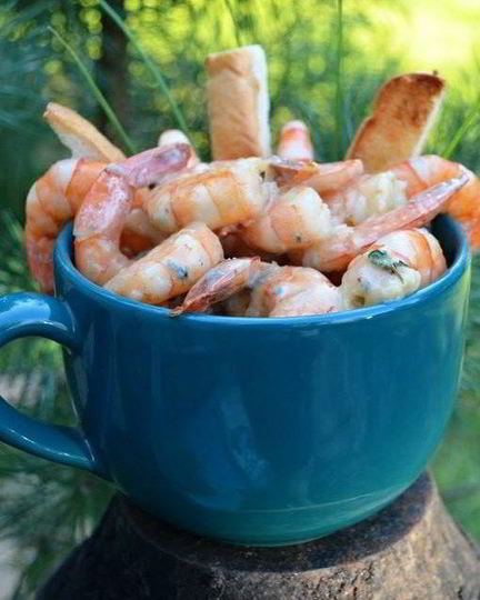 Рецепт креветок в горгонзоле