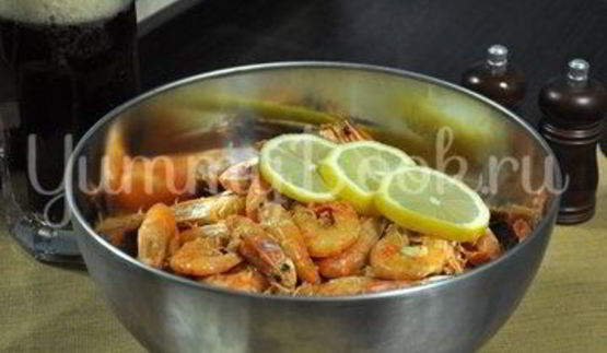 креветки жареные в лимонном соусе