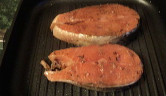 маринованная семга на гриле