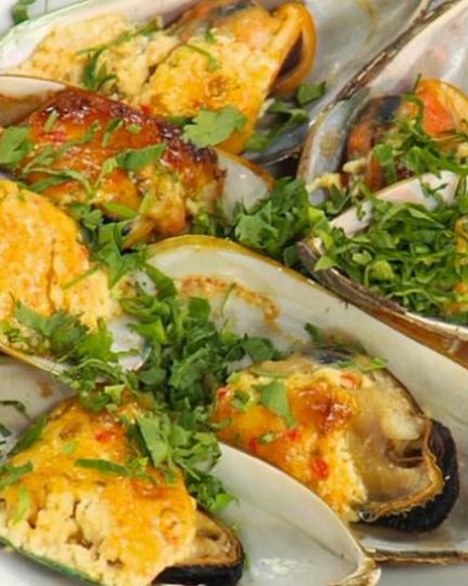 Рецепт мидий, запеченных под майонезным соусом