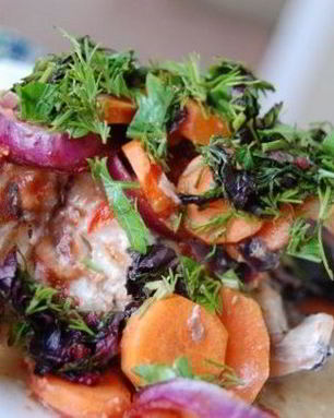 Окунь в арабском стиле