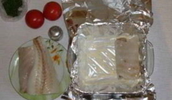 палтус в фольге