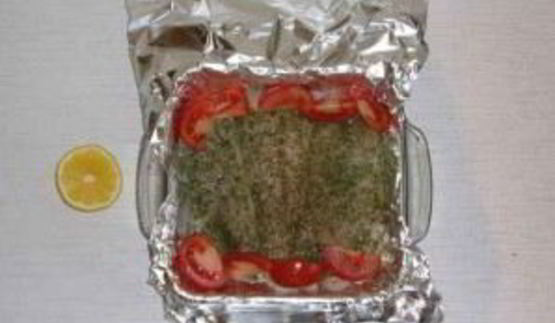 палтус в фольге