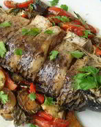 Речная рыба, запеченная в духовке