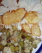 Рыба с кабачками и цветной капустой