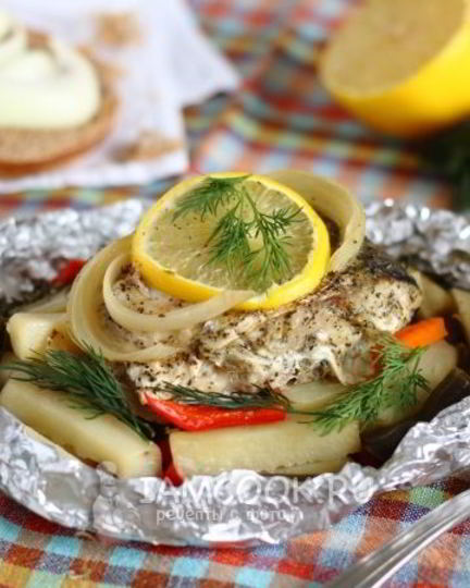 Рецепт рыбы с картошкой в фольге в духовке