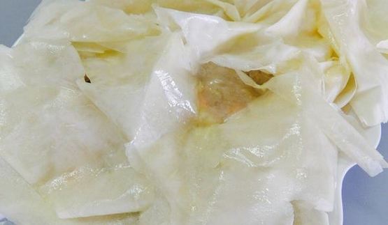 рыба с овощами, запеченная под тестом фило