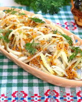 Сельдь в горчичной заливке