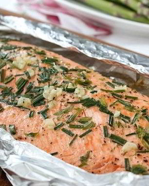 Семга на костре в фольге