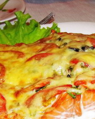 Семга с сыром в духовке