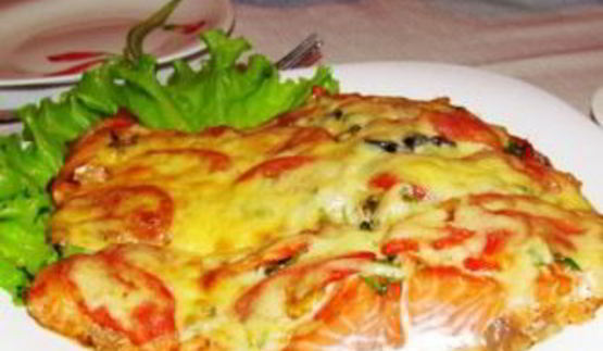 семга с сыром в духовке