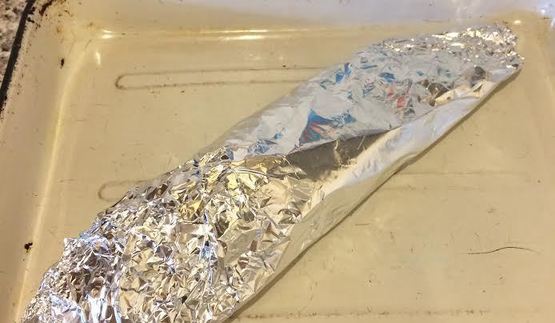 сибас, запеченный в фольге