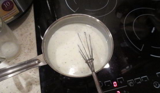 треска с грибами под соусом бешамель