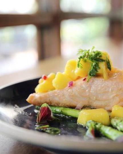 Рецепт запеченной семги с манго