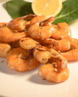 Жареные креветки с розмарином