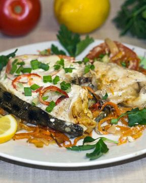 Зубатка в духовке запеченная