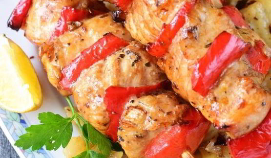 куриный шашлык с картошкой в духовке