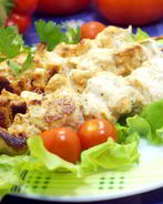 Куриные шашлычки на шпажках в духовке