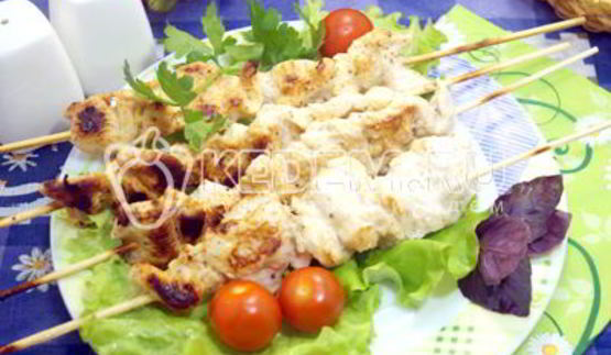 куриные шашлычки на шпажках в духовке