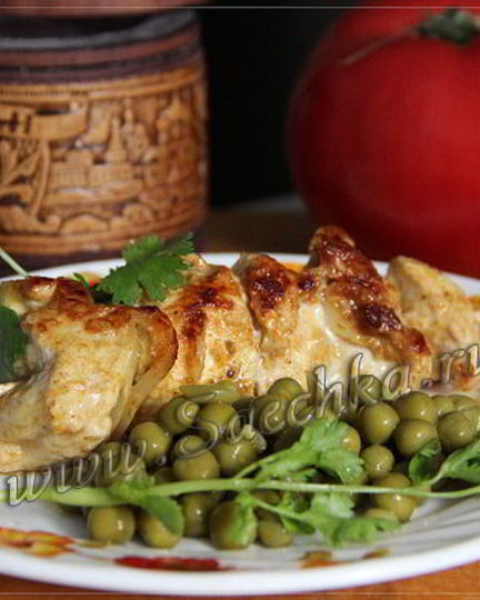 Рецепт куриных шашлычков на шпажках