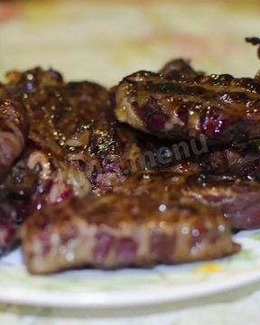 Печень в жировой сетке шашлык на мангале