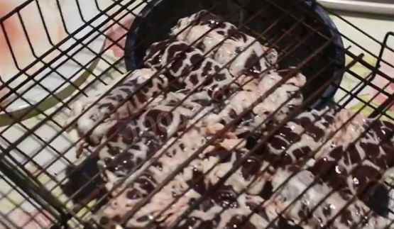 печень в жировой сетке шашлык на мангале