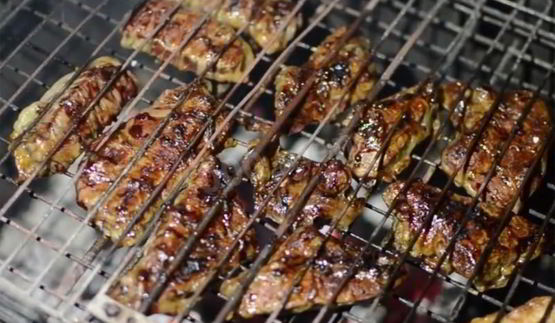 печень в жировой сетке шашлык на мангале