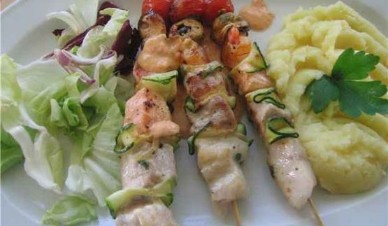 рыбный шашлык