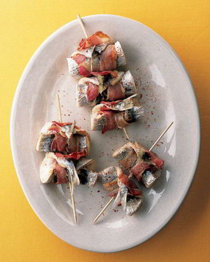 Рецепт шашлычков из сардин