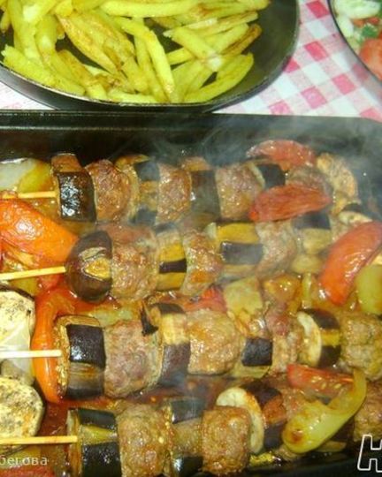 Рецепт шашлычка с баклажанами