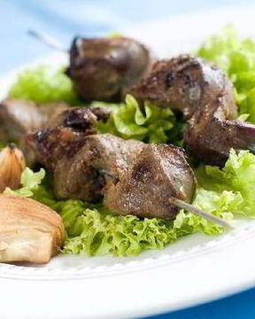 Шашлык из говяжей печени