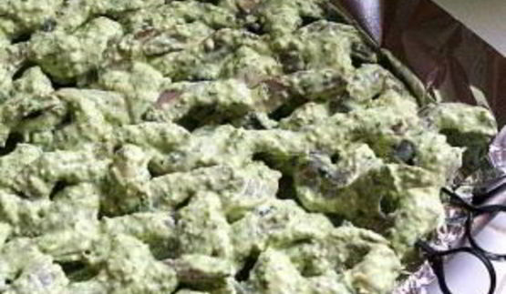 шашлык из креветок с семечками тыквы