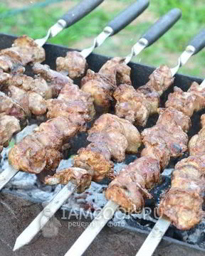 Шашлык из куриной печени