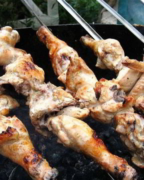 Шашлык из куриных частей