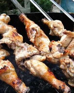 Шашлык из куриных частей