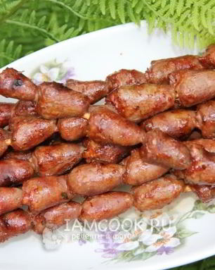 Шашлык из куриных сердечек в томатном соусе