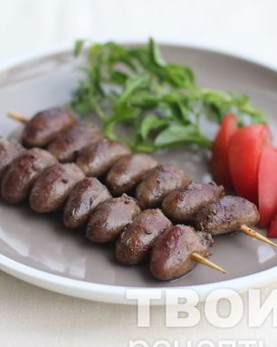 Шашлык из куриных сердечек