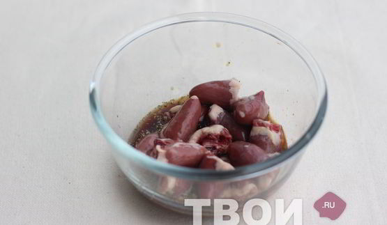 шашлык из куриных сердечек