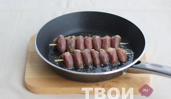 шашлык из куриных сердечек