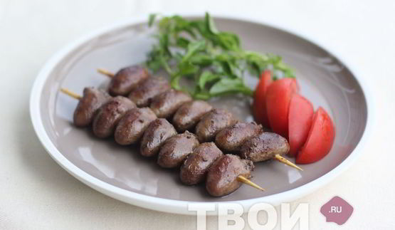 шашлык из куриных сердечек