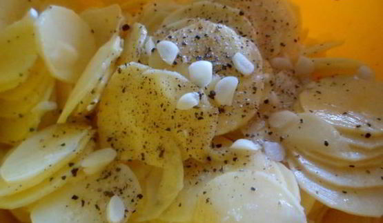 шашлык из курицы, с картошкой, в духовке