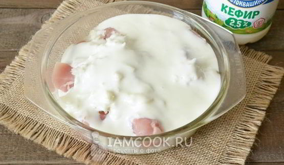 шашлык из курицы в кефире