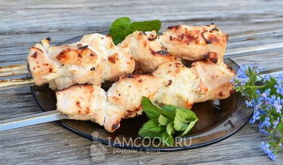 шашлык из курицы в кефире