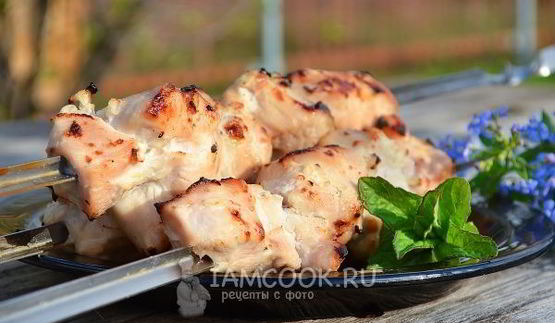 шашлык из курицы в кефире